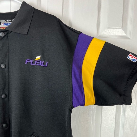 Vintage FUBU Athletic NBA Button Up Jersey 05 Lakers Black Gold Purple Size XL - Picture 4 of 13
